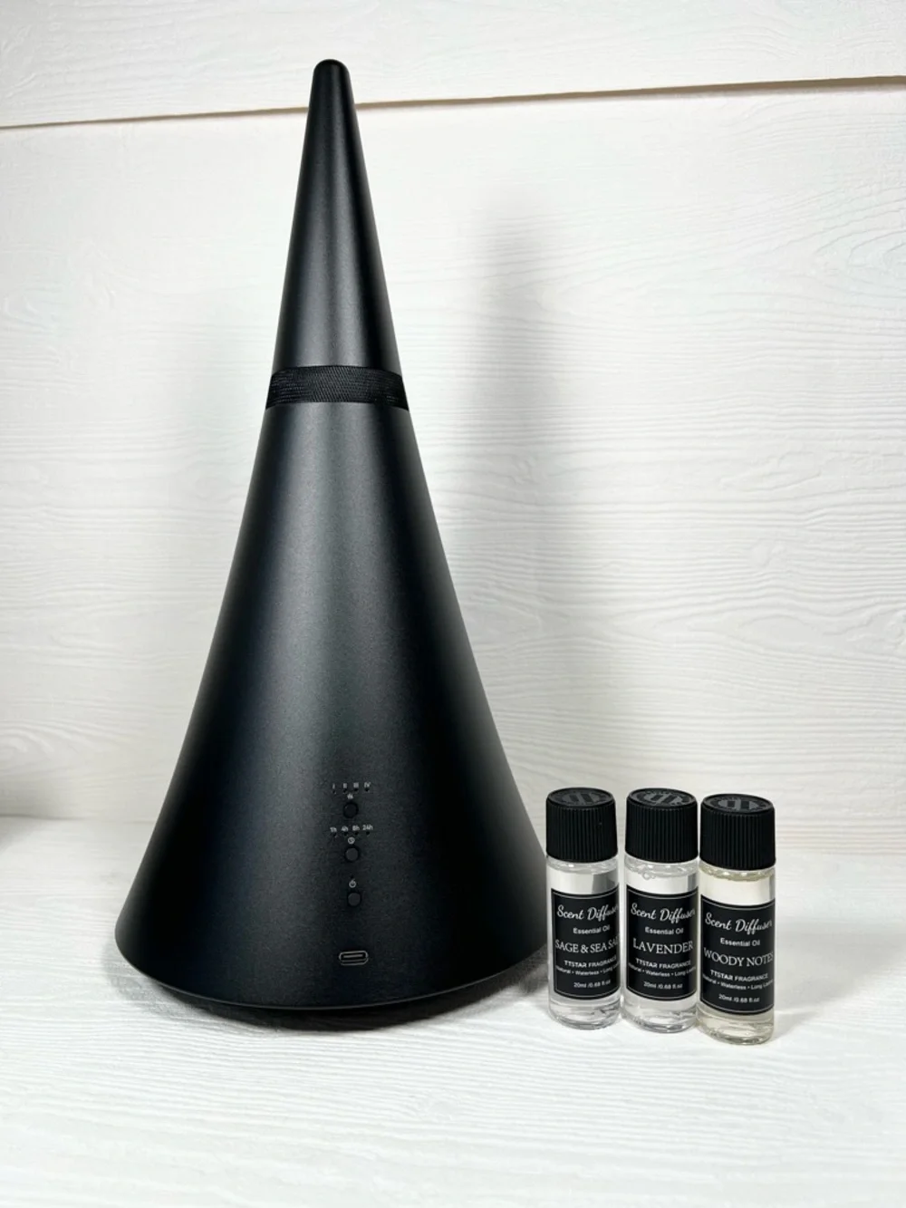 Black Smart Waterless Home Fragrance Diffuser
